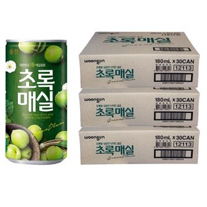 웅진 초록매실 페트, 180ml, 90개