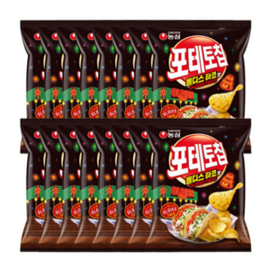 농심 포테토칩 올디스 타코, 50g, 16개