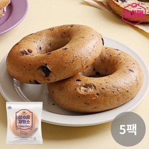 [다신샵] 성수동제빵소 쫄깃 두부베이글 블루베리 100g, 5개