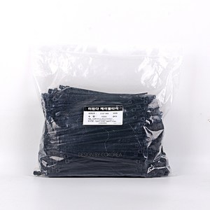 미란다 튼튼 케이블타이 200mm 흑 1000pcs, 블랙, 1봉