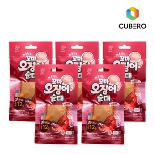 [단백질22%/실온보관] 바로먹는 꼬마 오징어 순대 (매운맛), 5개, 50g