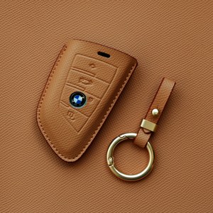 트니르 BMW 호환 스마트 키케이스 신형 천연 소가죽 맞춤 차키링 차키홀더 차량용품, BMW B타입, 샌드브라운