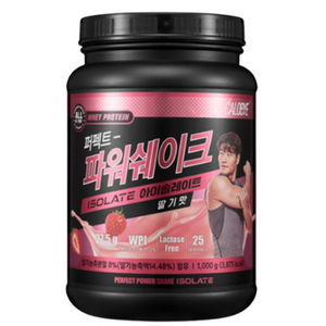 칼로바이 퍼펙트 파워쉐이크 아이솔레이트 프로틴파우더 딸기맛, 1kg, 2개