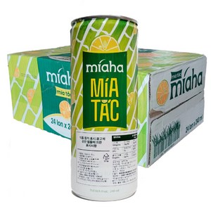 베트남 사탕수수 깔라만시 혼합주스 NUOC MIA TAC, 24개, 240ml