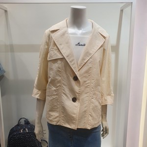 올리비아로렌 [온라인 인기상품][여름자켓추천] 데일리 활용하기 좋은 7부소매 카라넥 자켓 VVCFU3M4461