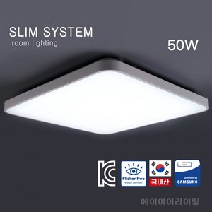 국내산 LED 시스템 방등 50W 삼성칩 플리커프리 에이아이라이팅, 화이트