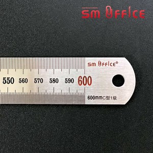 SM오피스 스테인레스 스틸자 60cm 쇠자 철직자 SMSSR-600, 1개