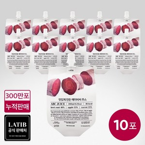 [라티브] 통째로 갈아 만든 과채 ABC 주스, 200ml, 10개