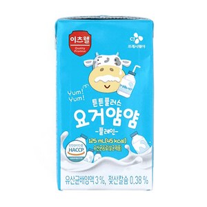 CoCoPink / b29 이츠웰 튼튼플러스요거얌얌 플레인125g P36767, 48개, 125ml