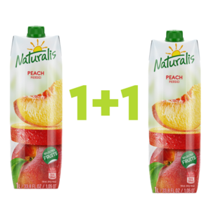 네추럴리스 NATURALIS 복숭아 프리미엄 넥타 주스 Peach Nectar 1+1, 2개, 1L