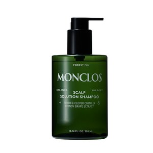 [탈모증상완화&두피케어] 몽클로스 스칼프 솔루션 샴푸, 300ml, 1개