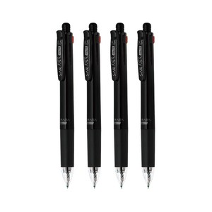 제브라 볼샤 사라사 4+1 J4SA11 볼펜 0.5mm + 샤프 0.5mm, 블랙, 4개