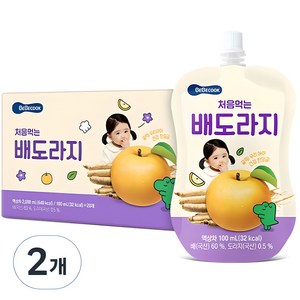 베베쿡 처음 먹는 배도라지 유아 음료, 100ml, 40개