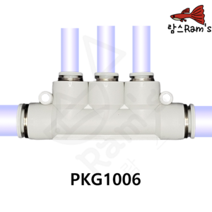 PKG1006(White) 원터치 피팅 싱글라인 축양장 구성, 1개