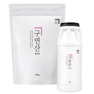 살림백서 대용량 구연산 용기형 400g + 리필 1kg 세정제 세트, 1세트, 1.4kg