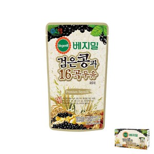 베지밀 검은콩 16곡두유 파우치, 190ml, 45개