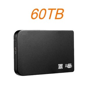 외장하드4TB 2TB 5TB 휴대용 SSD 드라이브 USB 31 C타입 솔리드 스테이트 디스크 고속 저장 장치 노트북 데스크탑 맥용 1TB, 없음, 8) Black 60TB