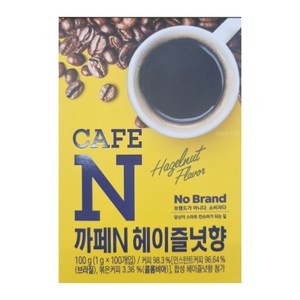 노브랜드 까페N 헤이즐넛향, 1박스, 1박스, 100g, 100개입, 1g