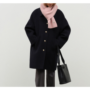 던스트 BOUCLE WOOL HALF COAT UDCO4D226