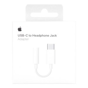 Apple 정품 USB C to 3.5mm Headphone Jack Adapte, 화이트, 1개