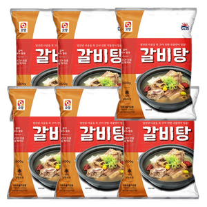 사조오양 갈비탕 600g 즉석탕 간편국, 6개