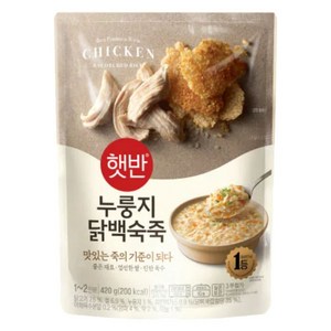 비비고 누룽지 닭백숙죽, 420g, 3개