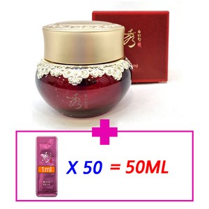 수려한 효비담 발효크림 50ml 아데노신 재생 피부속건조 50대 영양크림, 1개