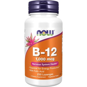 나우푸드 B-12 1000mcg 로젠지 비건, 250정, 1개