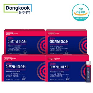 동국제약 혈행N 아르기닌 마스터 식약처 인정 혈행개선 L-아르기닌, 420ml, 4개