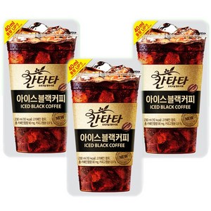 칸타타 아이스 블랙 파우치, 230ml, 20개