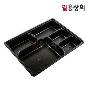 [ILYONG] 도시락용기 JB 110 5칸 600세트 PS 검정, 600개, 1세트