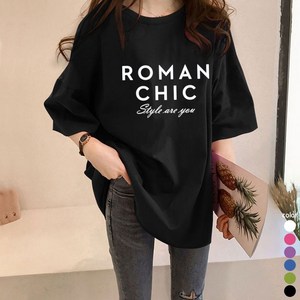 스타일아유 여성 ROMAN CHIC 오버핏 반팔 티셔츠 노마진 정품원단 자체생산[AYG6TS352A]