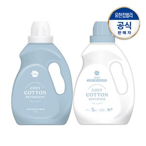 그린핑거 포근한 코튼 세탁세제 1.4L+포근한 코튼 섬유유연제 1.4L, 1개