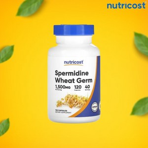 (미국직배송) Nuticost spemidine 뉴트리코스트 스페르미딘 wheat gem 밀배아 추출물 5mg 120캡슐, 120정, 1개