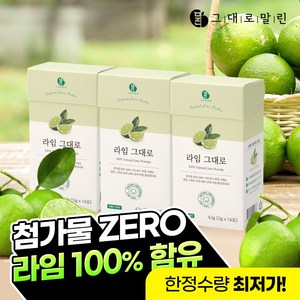 그대로말린 100% 라임 원물 껍질째 말린 라임 분말스틱, 42g, 3박스