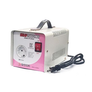 한일테크 2KVA(2000W)변압기 승압 다운 변압트랜스 우수마크획득 여행용 이민 유학 국산제품, 1개