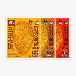 [랭킹닭컴] 잇메이트 크리스피 닭가슴살 3종 맛보기, 90g, 12개