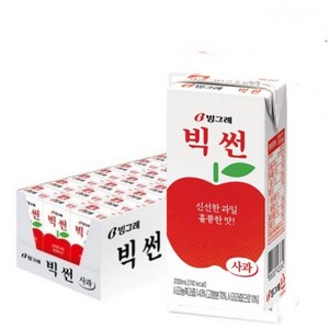 [빙그레] 빅썬 사과, 200ml, 24개