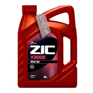 ZIC X3000 10W30 6L 디젤차량 엔진오일, ZIC X3000 (6리터), 1개