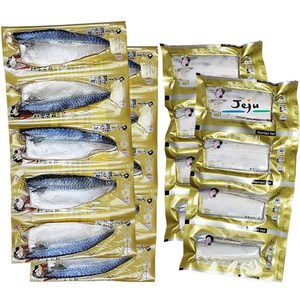 [맛도란] 제주생선모듬 제주고등어살 제주은갈치 세트, 2. 제주고등어순살 10팩+은갈치 3마리, -