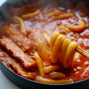 오천떡볶이 매운 오리지널 누들밀떡 즉석 밀키트 사과 달콤 옛날 떡볶이, 보통맛, 짧은떡, 860g, 1세트