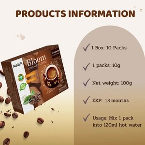 Pue Oganic Bloom Slimming Instant Coffeecoffee Powde With Collagen, 1개, 10g