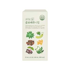 새잎 곰보배추시럽 삼백초 엘더베리진액 스틱, 14개, 10ml