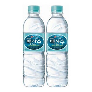 농심 백산수 무라벨 유라벨 탕비실 사무실 생수 500ml, 40개