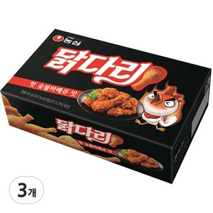 농심닭다리 핫 숯불바베큐 맛, 66g, 3개