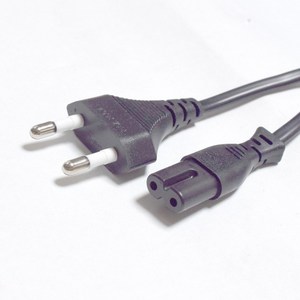 [티테크놀로지] 국산 8자 ㅡ자형 전원 파워케이블 AC 220V / 2.5A [블랙/벌크/1m], 1개