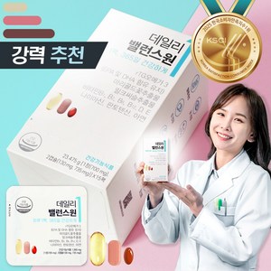 하루1팩 데일리밸런스원 TG오메가3+밀크씨슬+루테인을 한번에, 15회분, 1박스