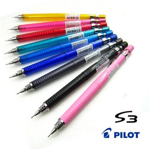 PILOT S3 파이롯트 S3 샤프 0.3 0.4 0.5 0.7 0.9mm, 0.3-투명블랙