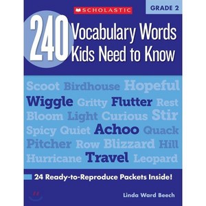 240 Vocabulary Words Kids Need to Know: Grade 2: 24 페이퍼북, Scholastic Teaching Resources