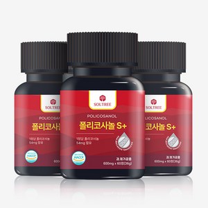 Soltree 쿠바산 폴리코사놀 S플러스 54mg 정품, 3개, 60정